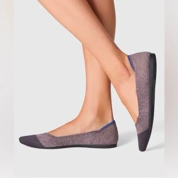 Rothy's The Point Twighlight Metallic Cap Toe Size 10 NWOB *RETIRED - Picture 2 of 6